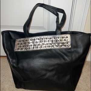 Vintage Large Black Tote Bag
